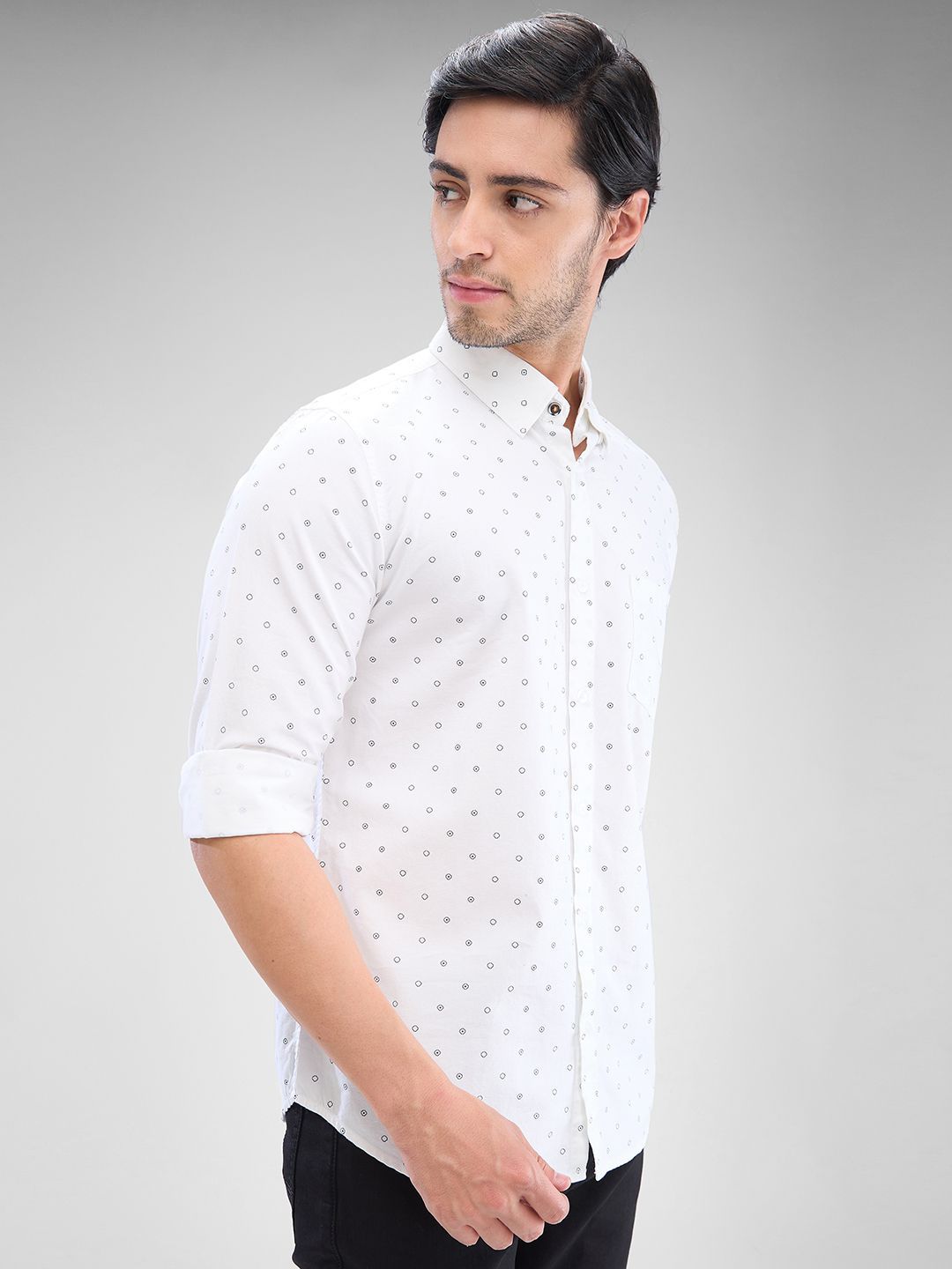 SPYKAR Men Slim Fit Opaque Printed Casual Shirt