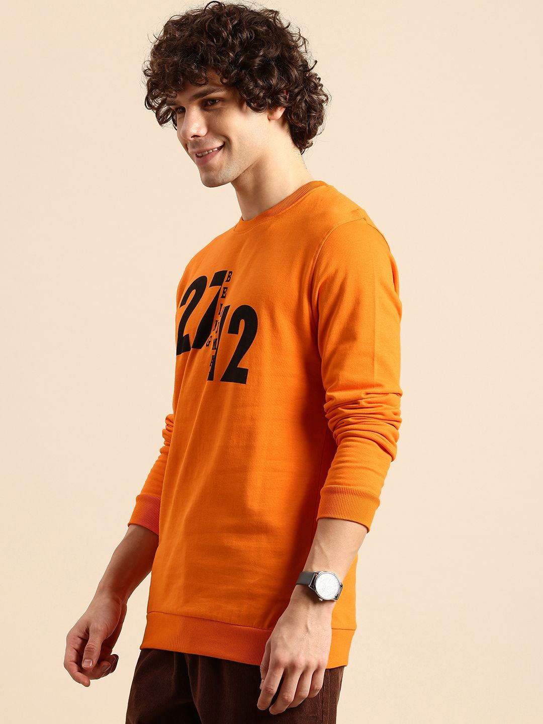 Being Human Printed Pure Cotton Sweatshirt