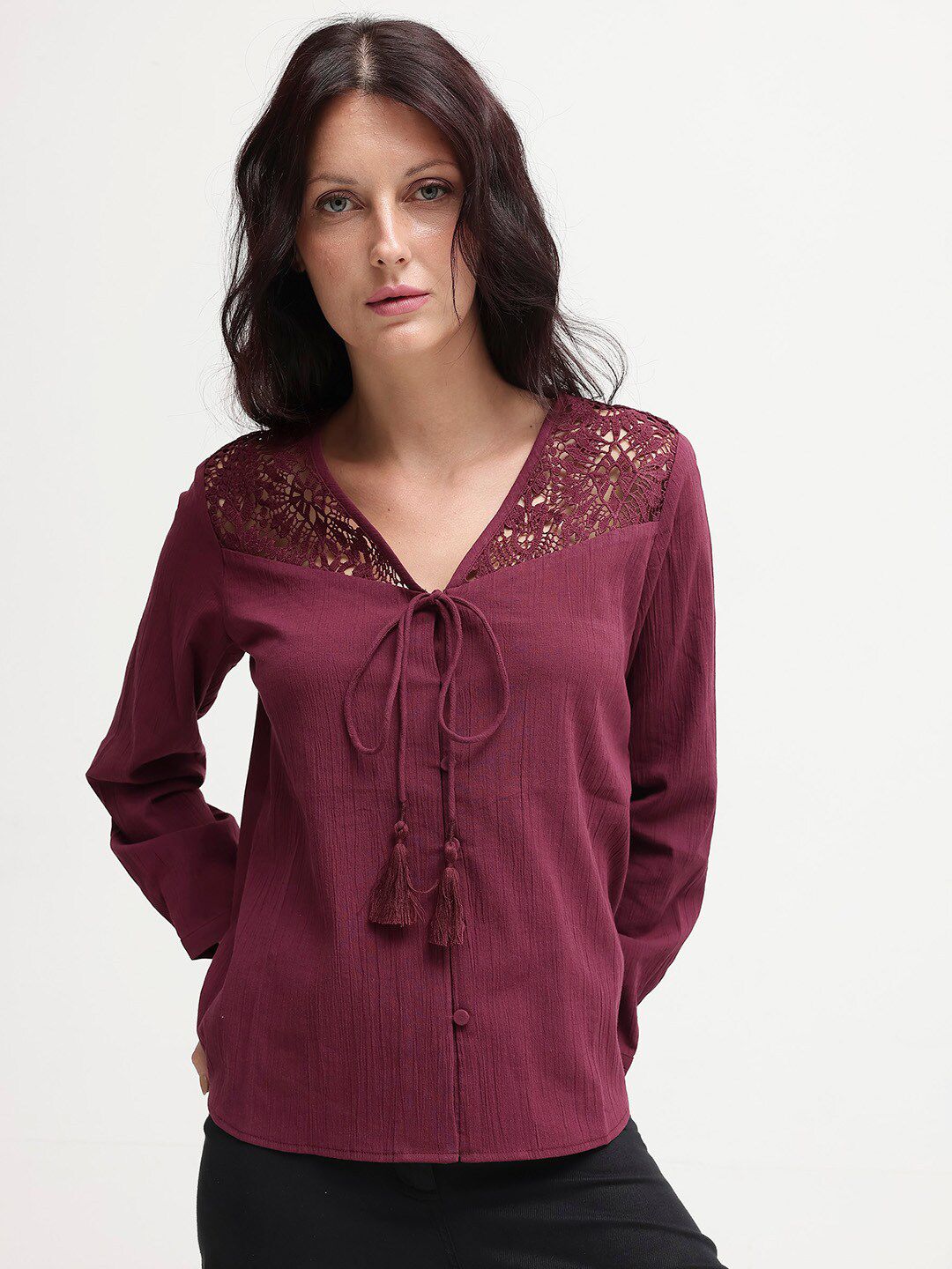 RAREISM Cotton Styled Back Top