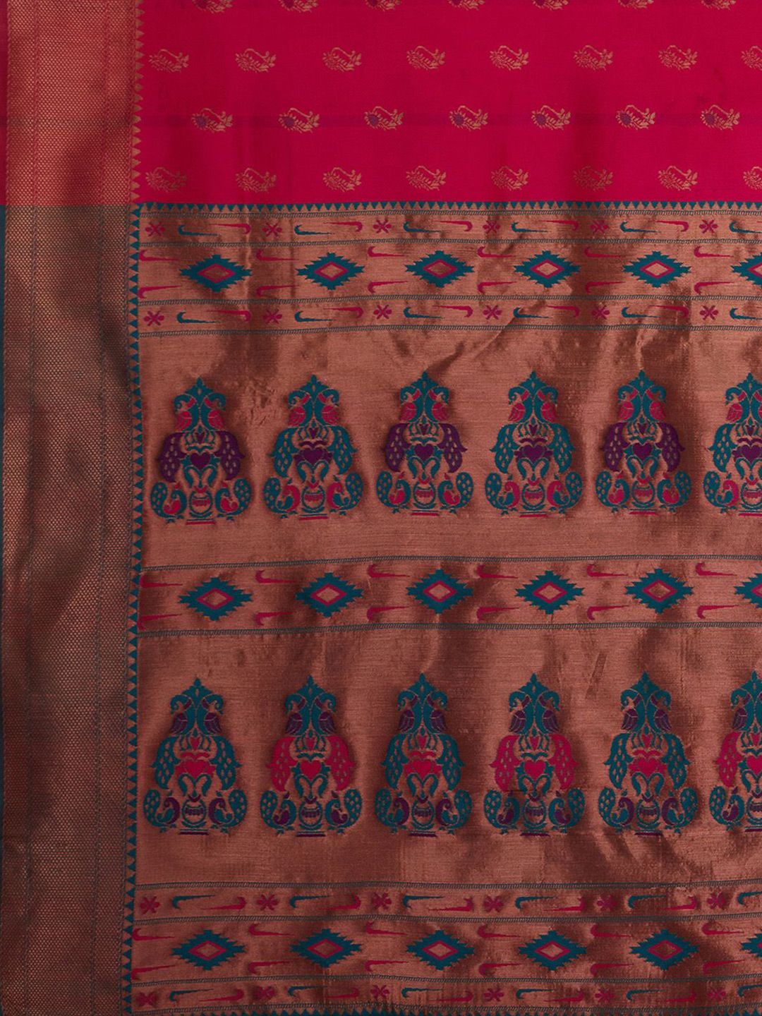 Saree mall Ethnic Motifs Zari Paithani Sarees