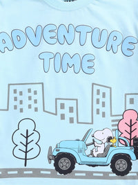 Happy Faces Boys Snoopy Printed Pure Cotton T-shirt