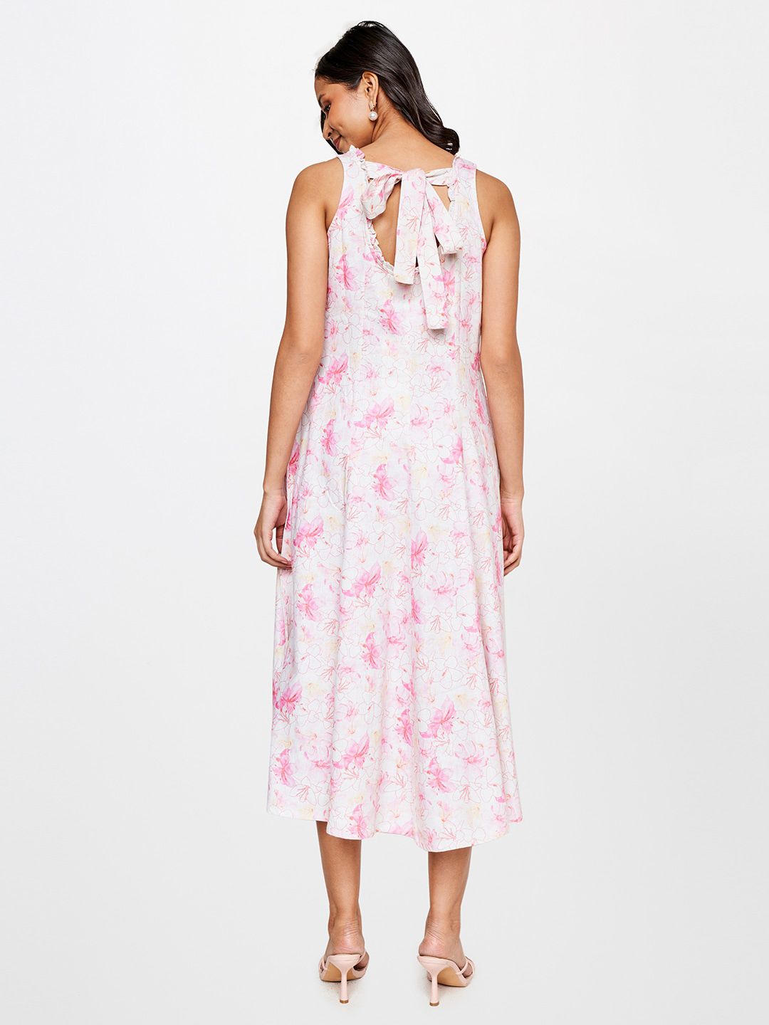 AND Floral Printed Fit & Flare Midi Dress