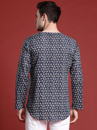 Anouk Men Floral Printed Pure Cotton Kurta