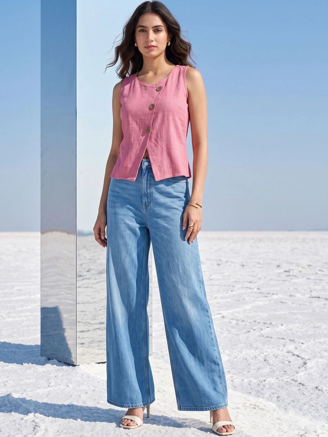 Mamicha Women Solid Sleeveless Top