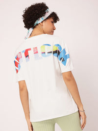 DressBerry Boldly Basic Typo Print Relaxed Tee