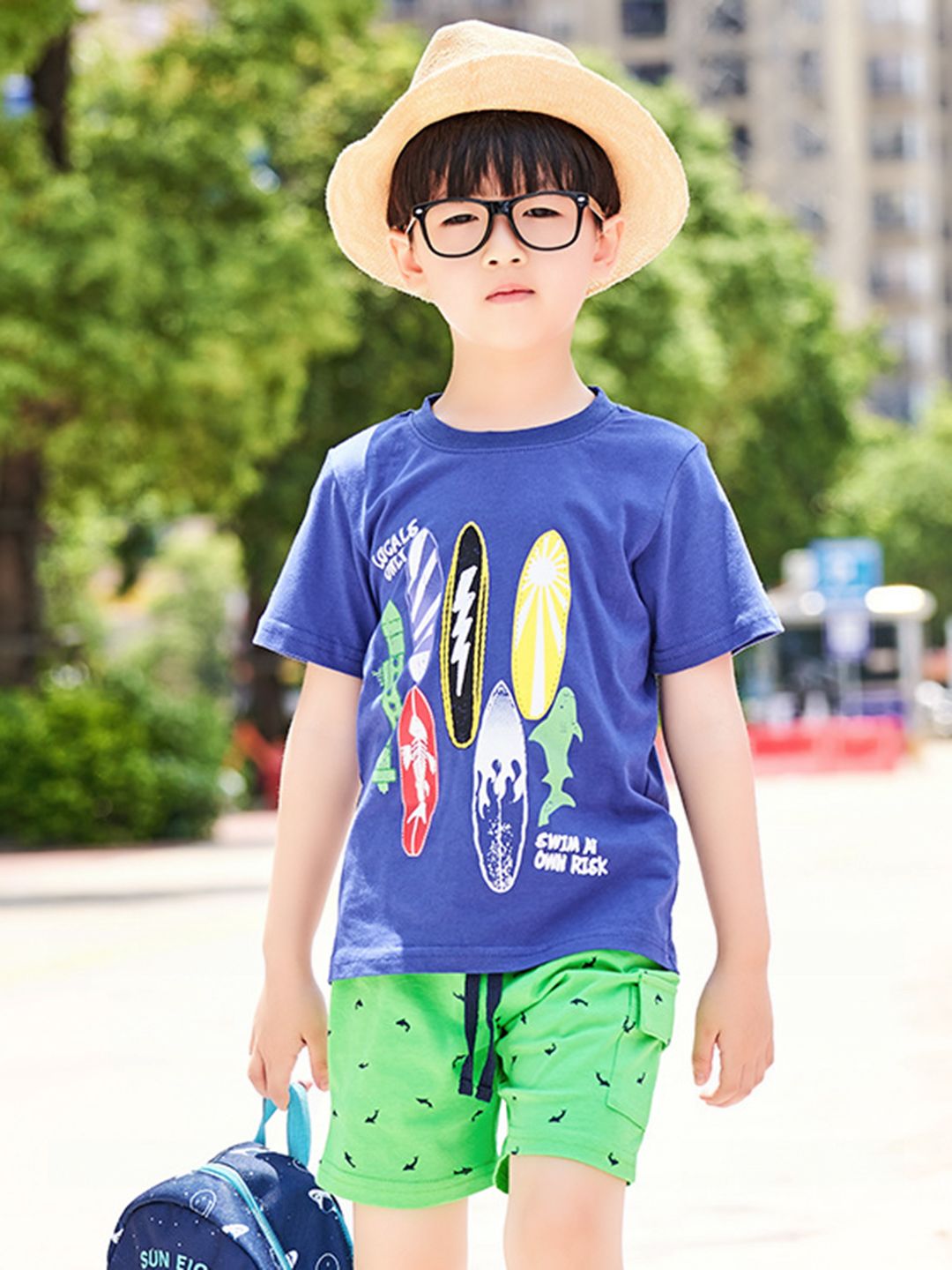 YK Boys Printed T-Shirt With Shorts Clothing Set