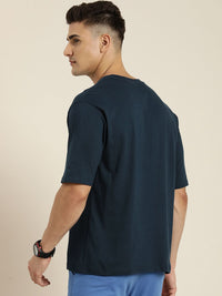 Difference of Opinion Men Graphic Printed Oversized Pure Cotton T-shirt