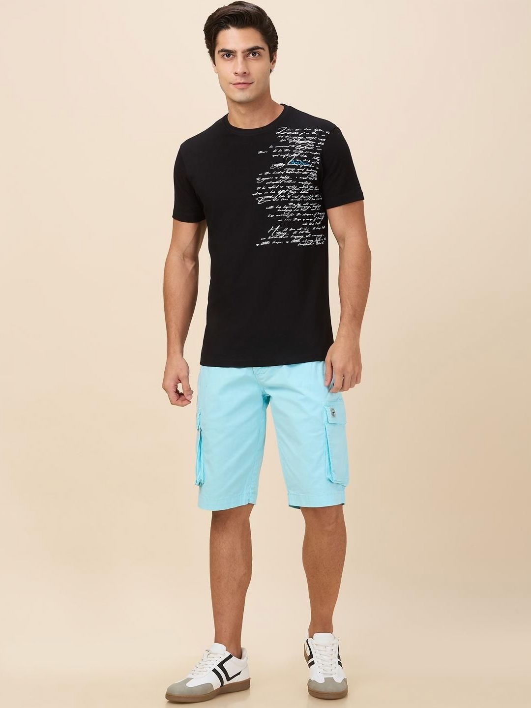 Being Human Men Typography Printed Round Neck Cotton Slim Fit T-shirt