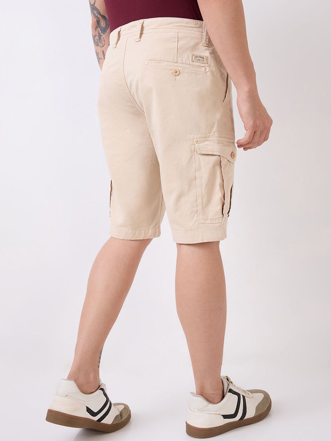 SPYKAR Men Cargo Mid-Rise Shorts