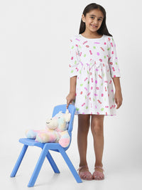 Nauti Nati Print Fit & Flare Dress