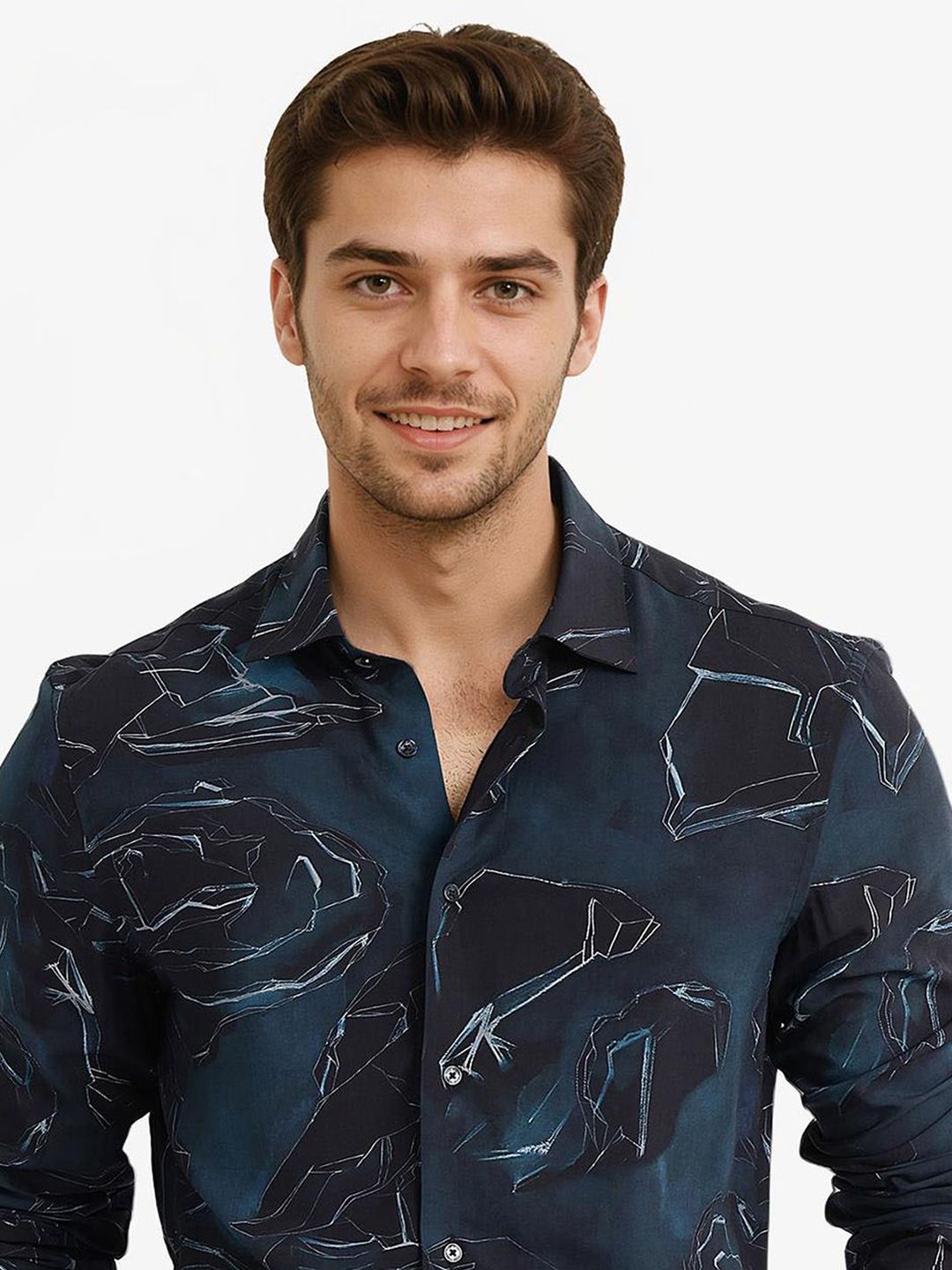 RARE RABBIT Men Comfort Opaque Printed Casual Shirt