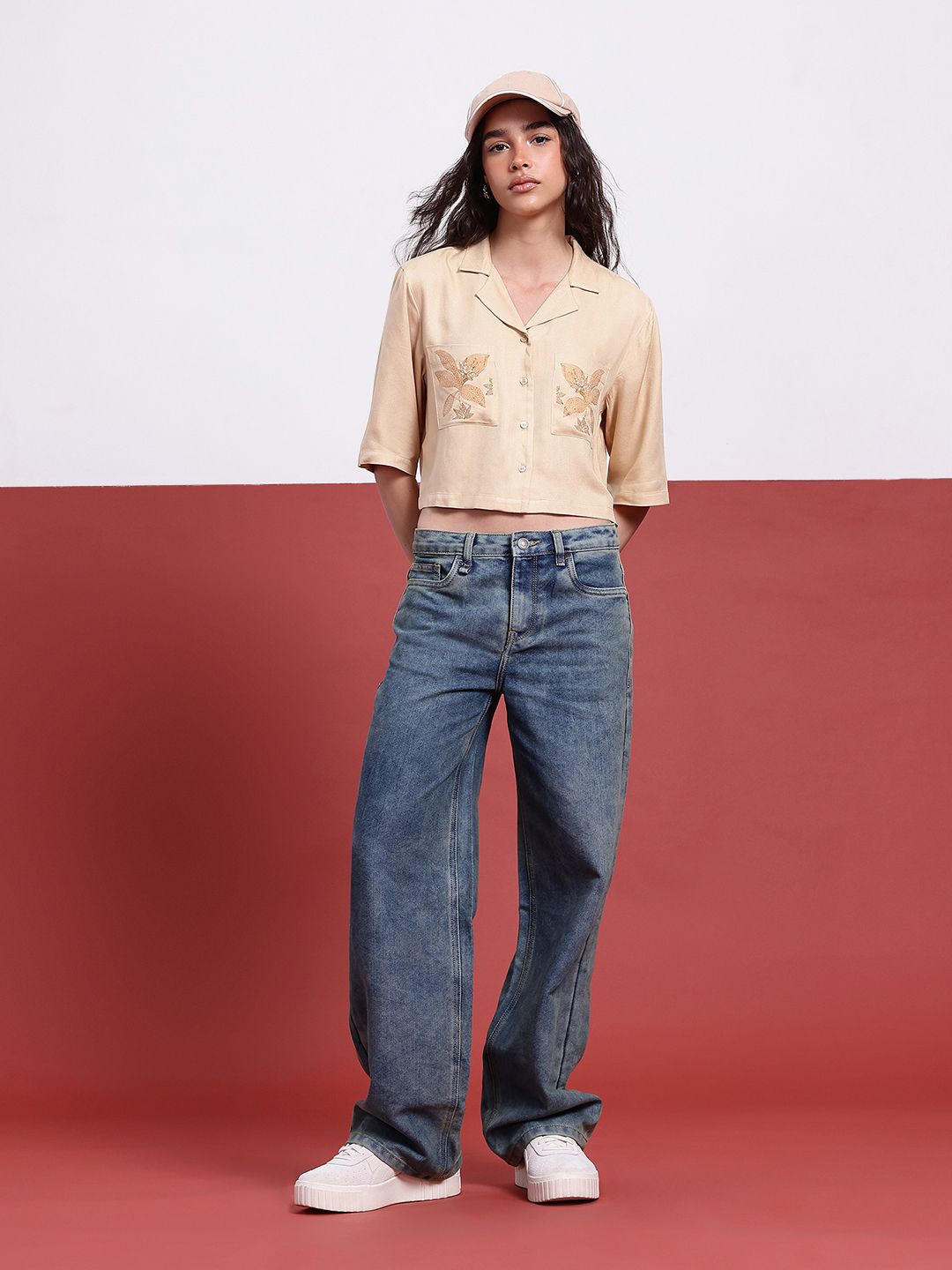 DressBerry Floral Printed Pocket Shirt