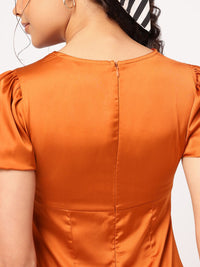 DressBerry Midnight Cleopatra Cut Out Detailed Ruched Satin Dress