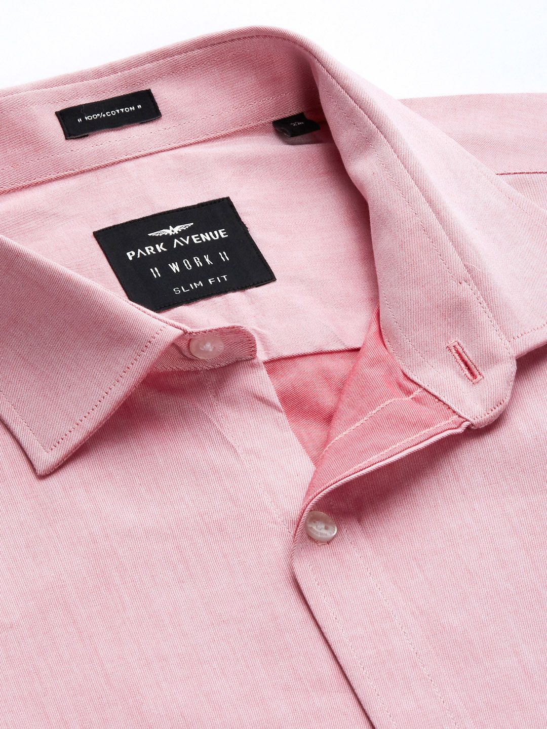 Park Avenue Men Pink Solid Slim Fit Formal Shirt