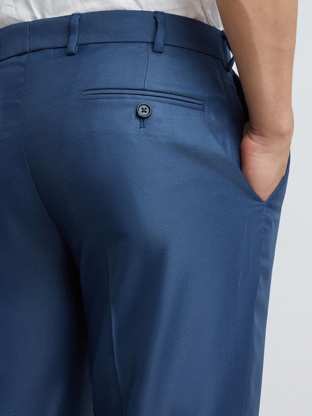 Park Avenue Men Textured Formal Trousers