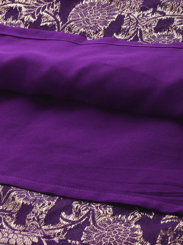 House of Pataudi Floral Embroidered A-Line Midi Jashn Dress