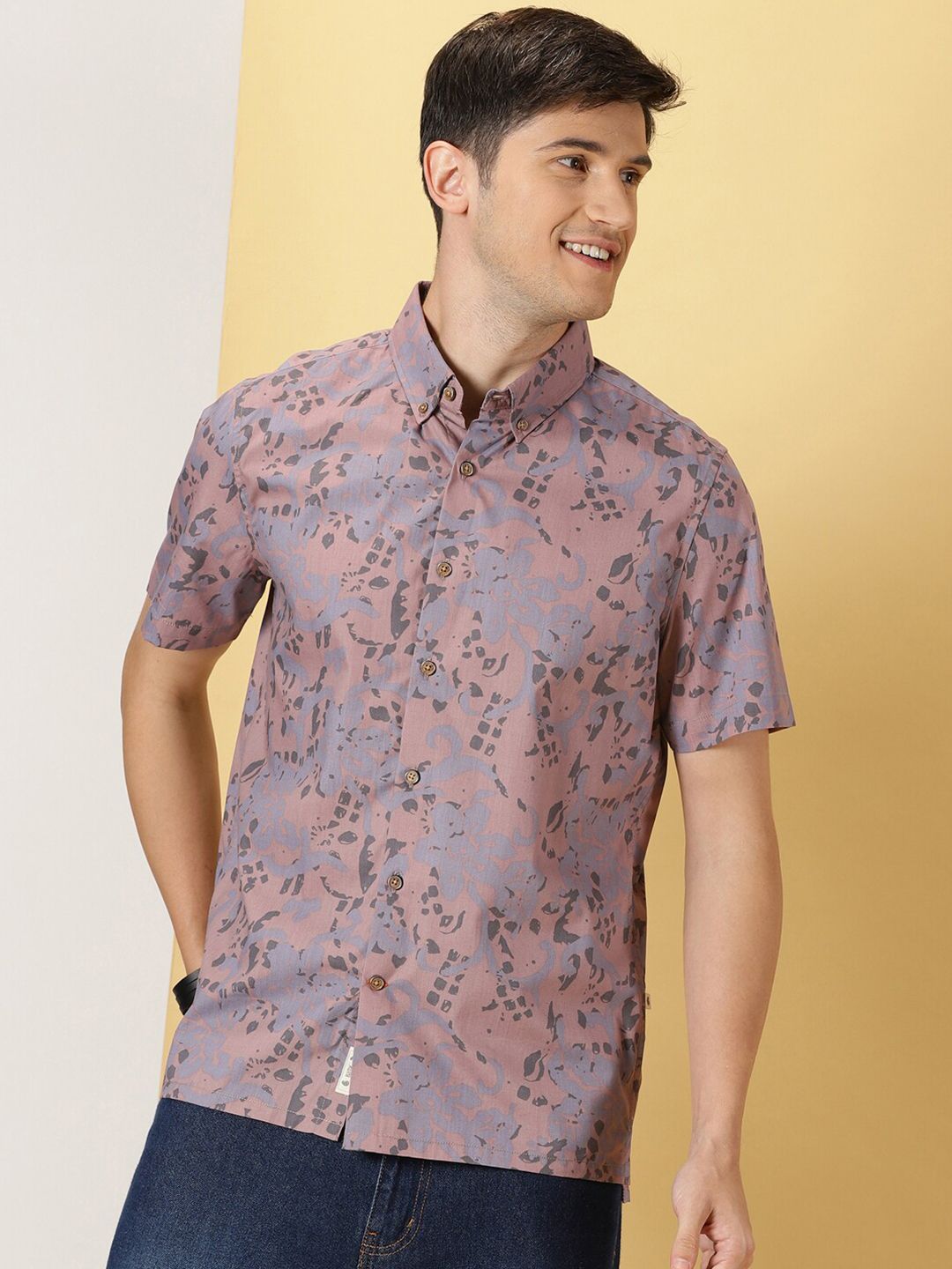 Thomas Scott Smart Printed Cotton Casual Shirt