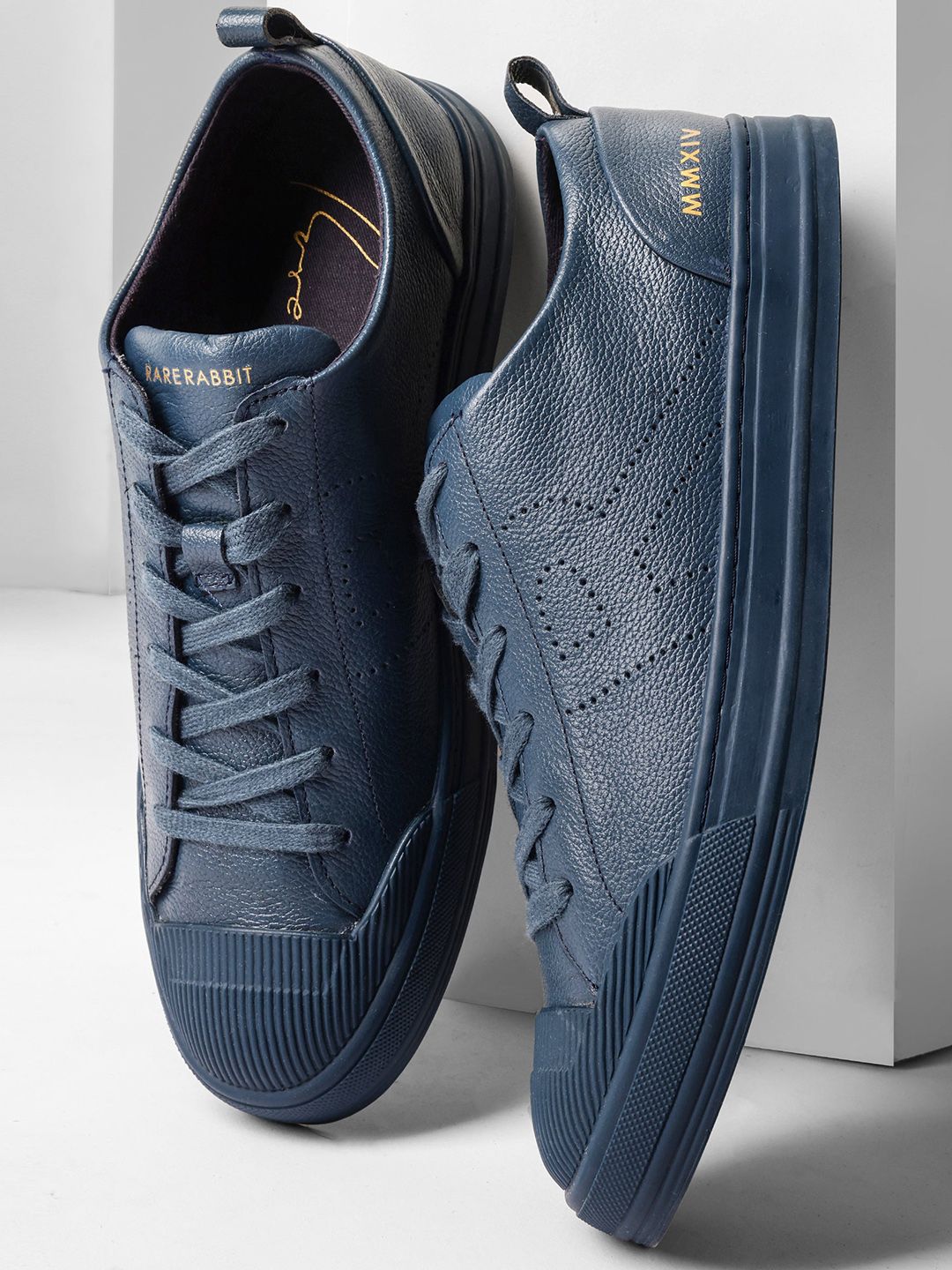 RARE RABBIT Men Sauron Pro Leather Sneakers