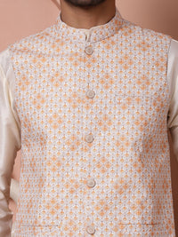 Jompers Regular Kurta with Churidar With Nehru Jacket