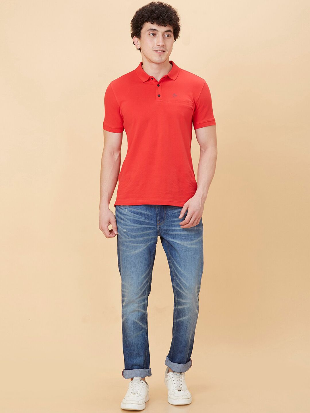 Being Human Men Straight Fit Mid Rise Clean Look Heavy Fade Jeans