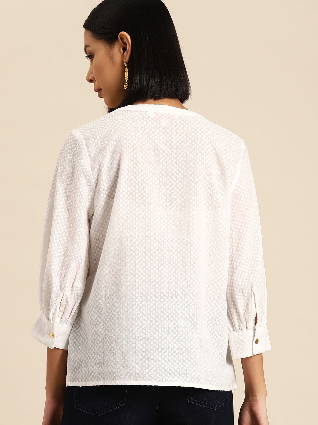 all about you Embroidered Pure Cotton Top