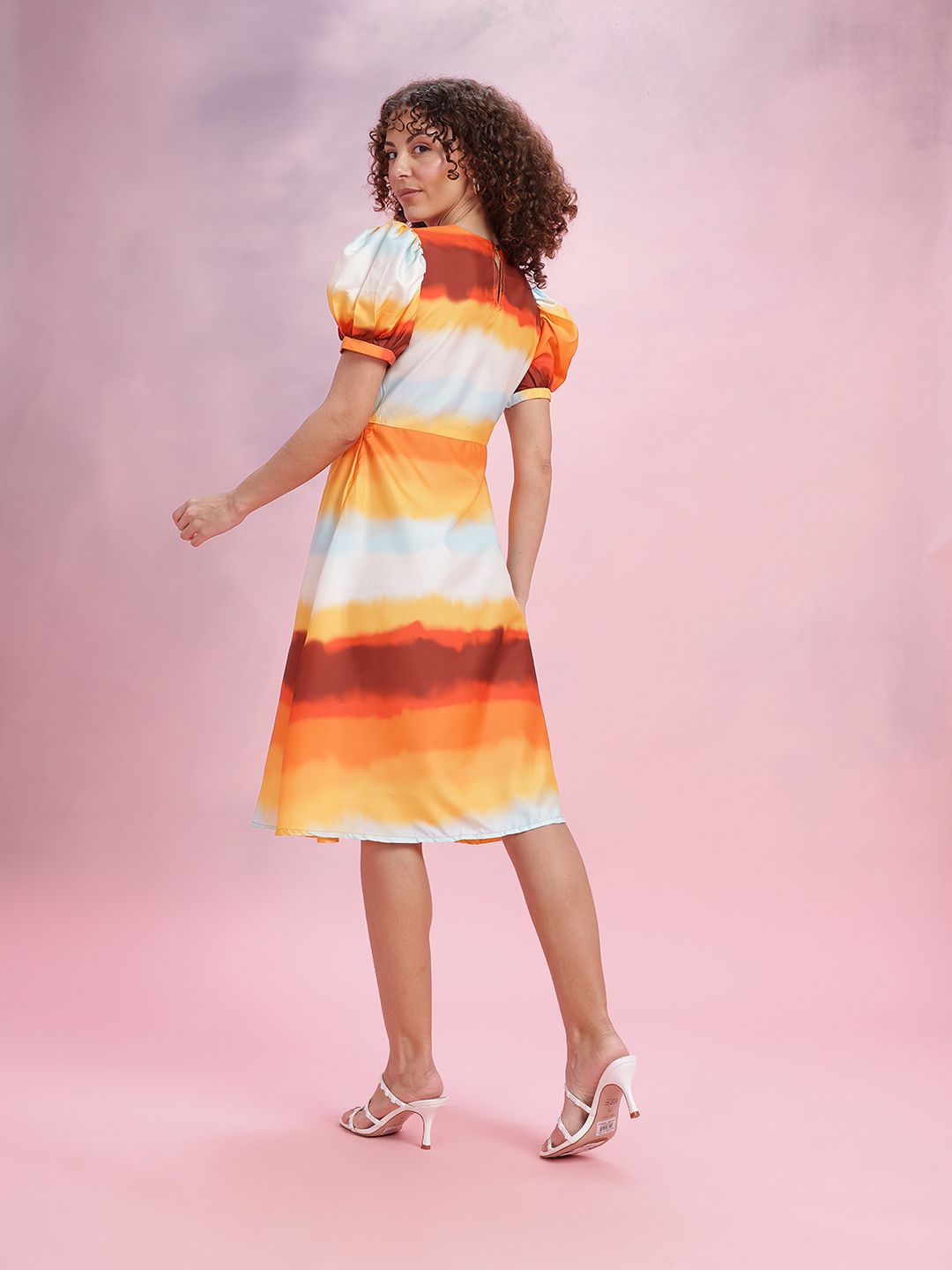 DressBerry Tie and Dyed Fit & Flare Dress