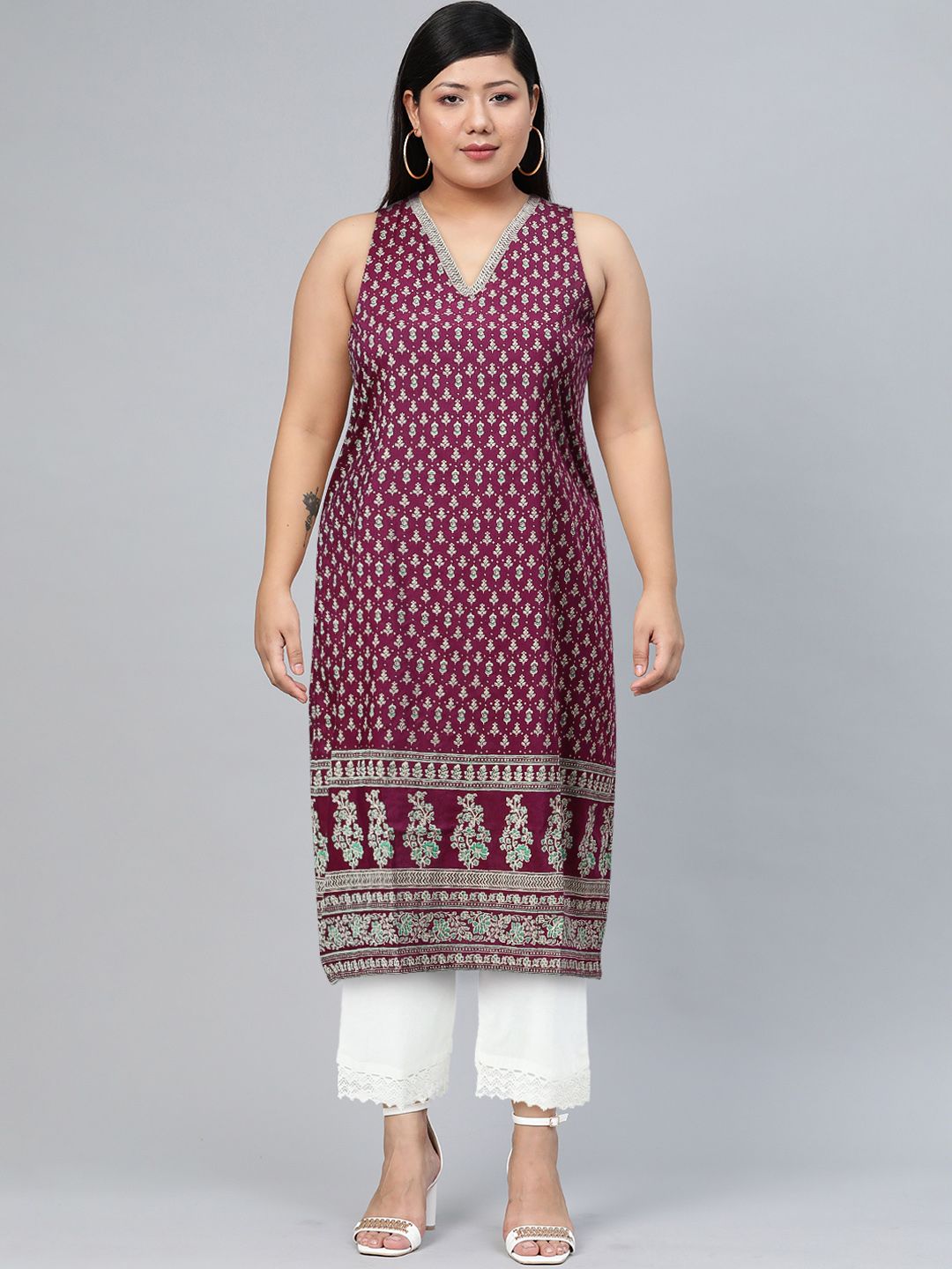 Global Desi  Ethnic Motifs Printed Kurta