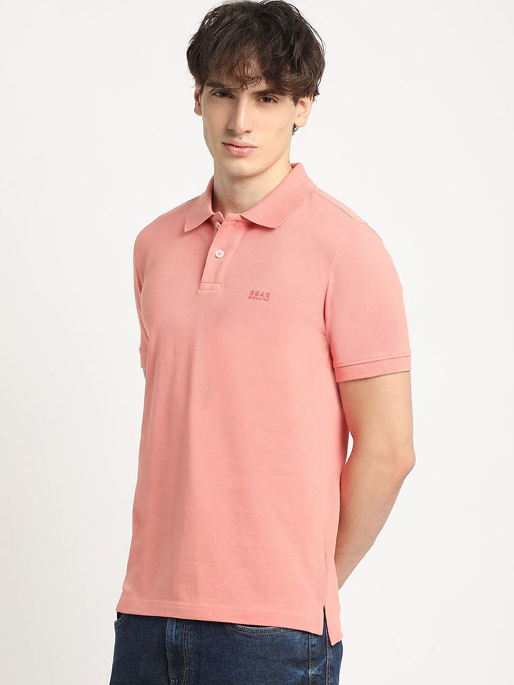 THE BEAR HOUSE Polo Collar Pure Cotton Slim Fit T-shirt