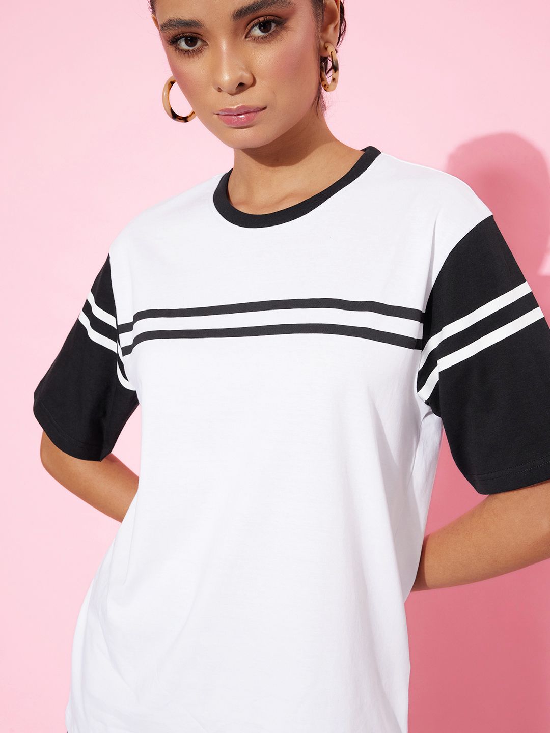 DILLINGER Women Striped Pure Cotton T-shirt