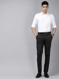 Park Avenue Self Vertical Striped Slim Fit Formal Shirt