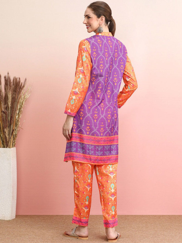Indo Era Printed Top With Trousers Co-Ords