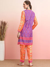 Indo Era Printed Top With Trousers Co-Ords