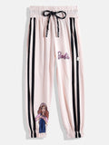 Happy Faces Girls Barbie Printed Pure Cotton Joggers