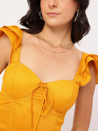 DressBerry Dopamine-Dressing Flutter Sleeve Corset Top