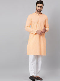 See Designs Men Peach-Coloured Kurta