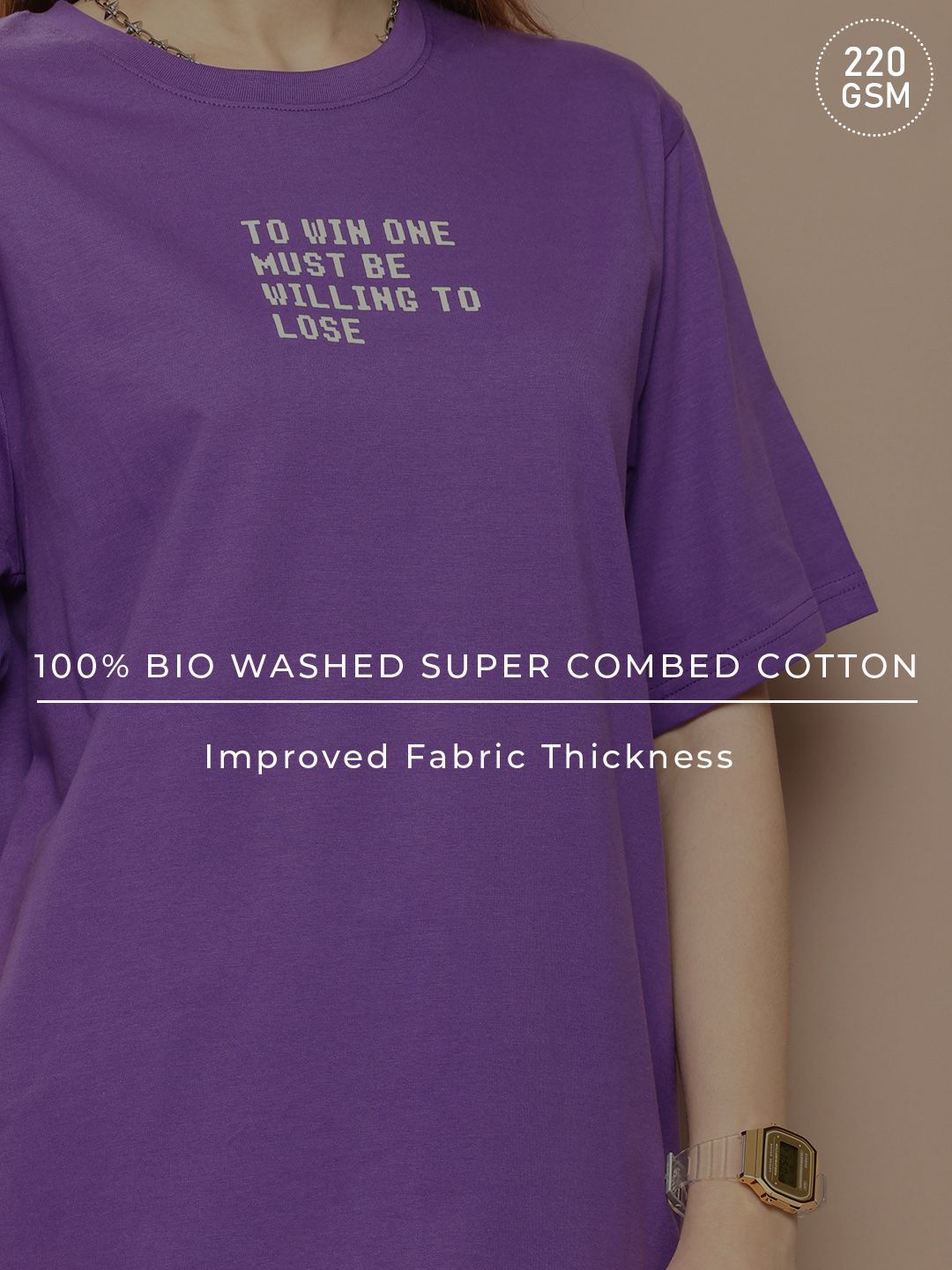 Difference of Opinion Printed Oversized Pure Cotton T-shirt