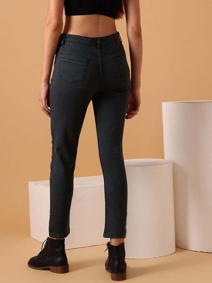 STREET 9 BASICS Women Grey Mid-Rise Mildly Distressed Jeans