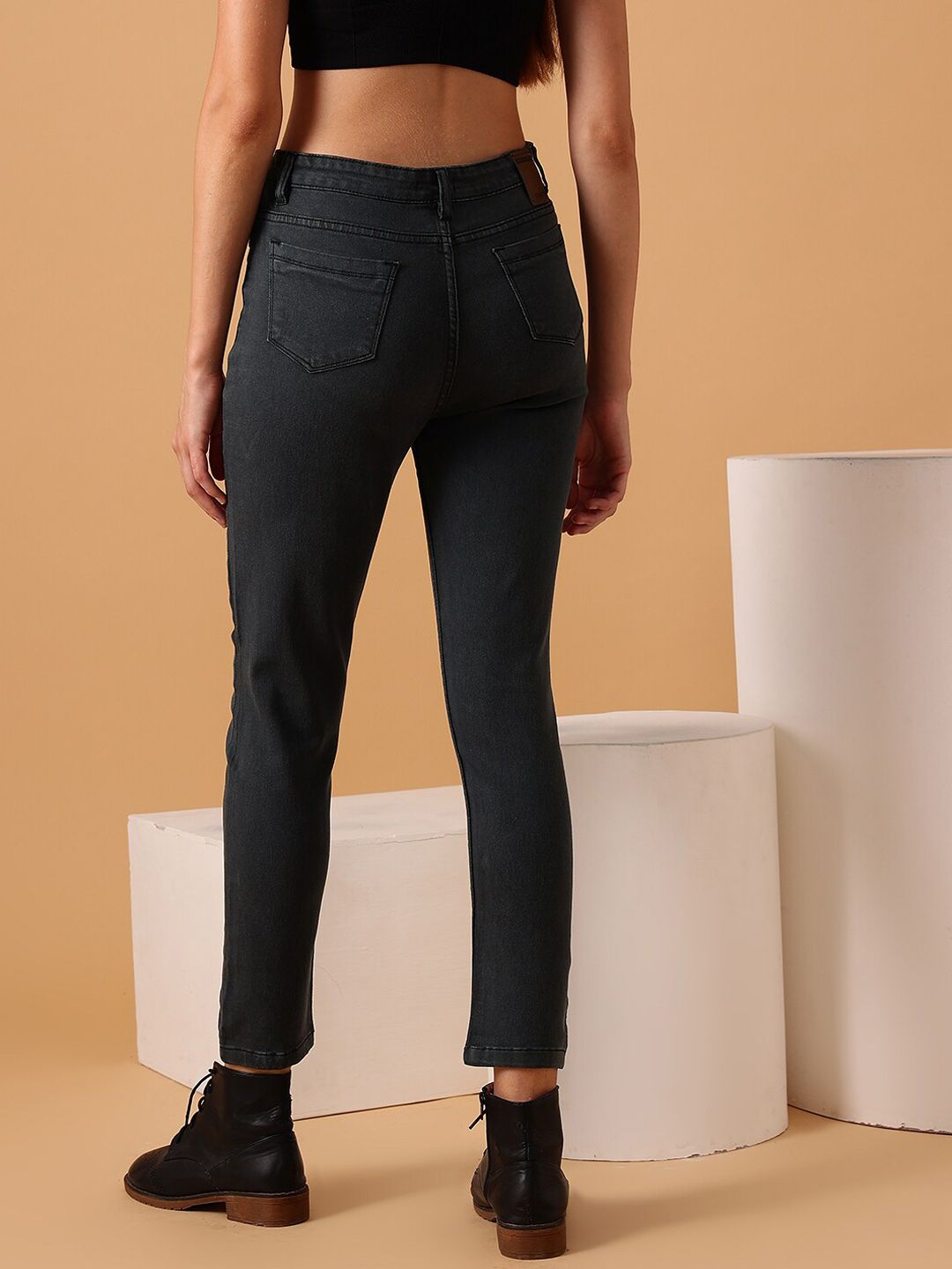 STREET 9 BASICS Women Grey Mid-Rise Mildly Distressed Jeans