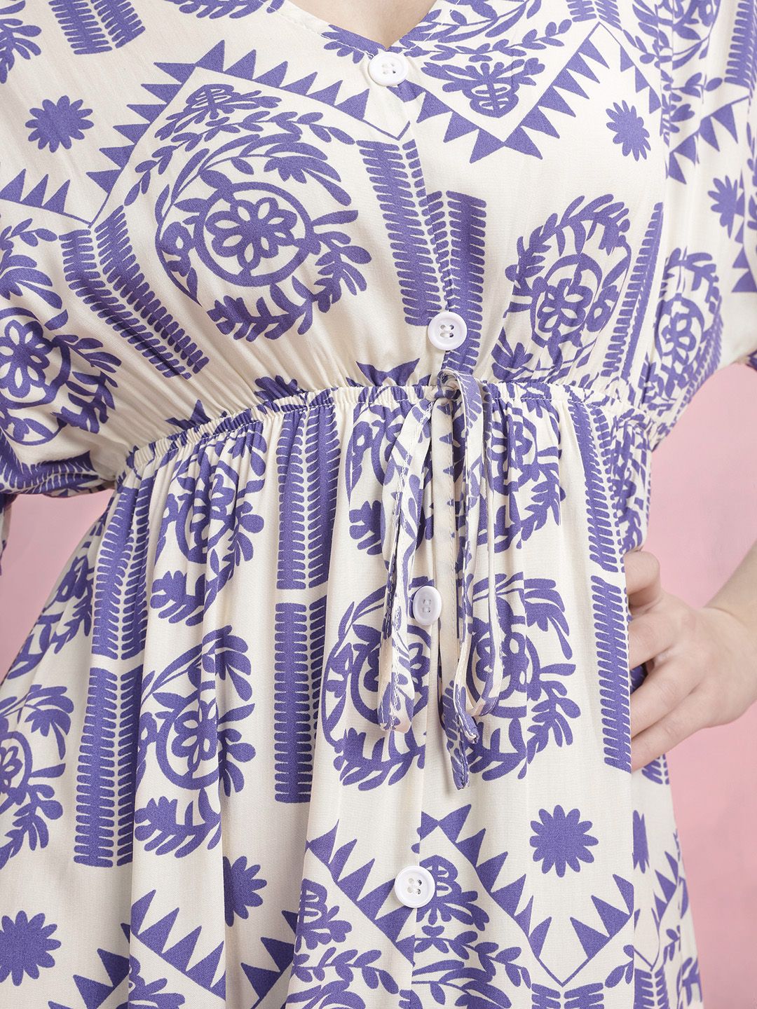 DressBerry Printed Empire Midi Dress