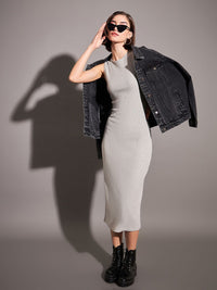 SASSAFRAS Sleeveless A-Line Midi Dress