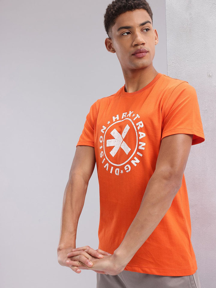 HRX by Hrithik Roshan Brand Logo Printed Training T-shirt