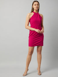 Athena Fuchsia Sheath Dress