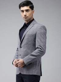 Park Avenue Slim Fit Textured Self Design Notched Lapel Single-Breasted Formal Blazer