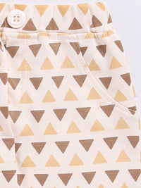 Moms Love Infant Boys Printed Pure Cotton Shirt with Joggers