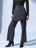 STREET 9 Women Grey Smart Straight Fit High-Rise Clean Look Jeans