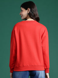 DressBerry Printed Drop-Shoulder Sleeves Sweatshirt