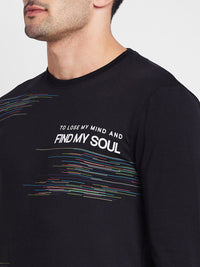 Being Human Typography Printed Round Neck Long Sleeves Regular T-shirt