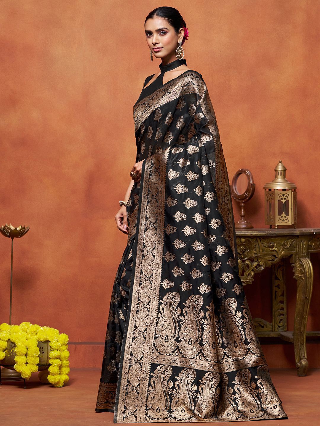 KALINI Woven Design Zari Banarasi Saree