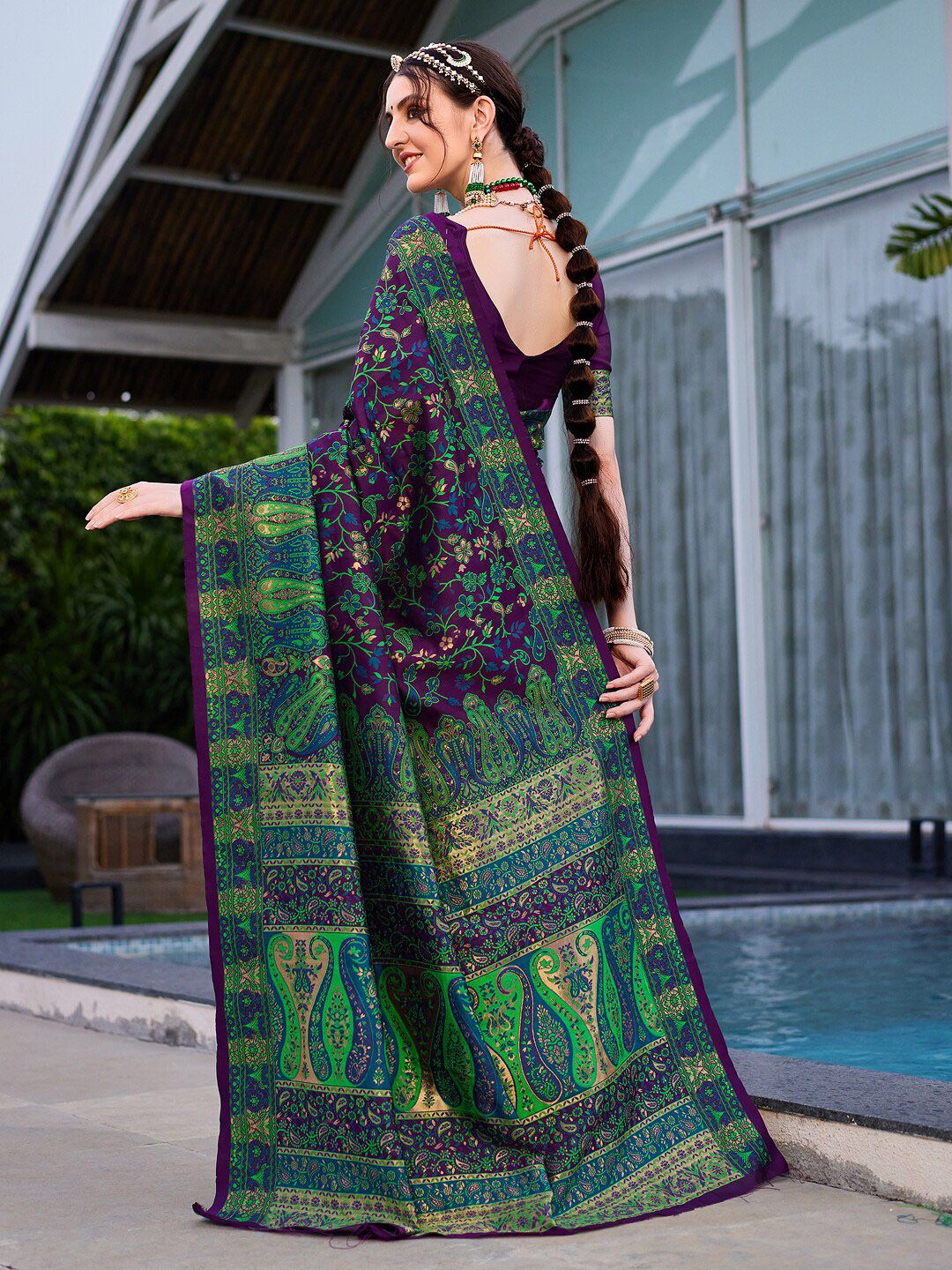 KALINI Woven Design Patola Saree