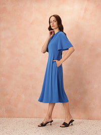 all about you Flared Sleeves Panel A-Line Dress